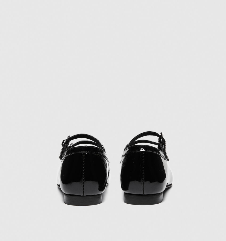 Patent leather flats - women's flat shoes - Black | Sisley image number 3